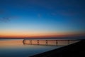 Silence after sunset at Vadum beach in Salling, Denmark Royalty Free Stock Photo