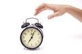 Silencing alarm clock Royalty Free Stock Photo