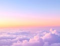 Silent Aurora Blush Over Endless Cloud Layers Royalty Free Stock Photo