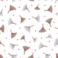 Silent Beauty Zen Ginkgo Leaves Vector Pattern Royalty Free Stock Photo