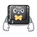 Silent button page up the keyboard mascot Royalty Free Stock Photo