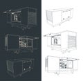 Silent diesel generator drawings