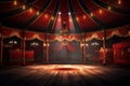 Silent Empty circus tent. Generate Ai