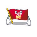 Silent flag hongkong on the with mascot