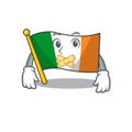 Silent flag ireland mascot the character shape