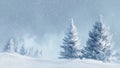 Frozen Silence Forestline Royalty Free Stock Photo