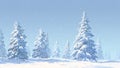 Snow Forest Minimal Harmony Royalty Free Stock Photo