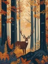 Silent Guardian Exploring the Intricacies of a Deer\'s Existence Within the Enigmatic Forest Landsca