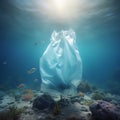 The Silent Menace: Unveiling the Plight of Plastic - A Haunting Image of an Ocean\'s Plastic Bag