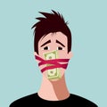 Silent for money, corruption concept Royalty Free Stock Photo