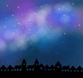 Silent night with beautiful stardust sky Royalty Free Stock Photo