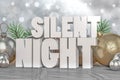 Silent Night 3D text Royalty Free Stock Photo
