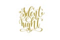 Silent night hand lettering holiday inscription to christmas