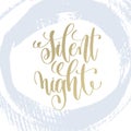 Silent night hand lettering holiday poster