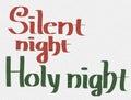 Silent night hand lettering