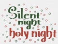 Silent night hand lettering