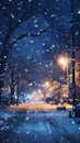 Silent Night: A Hauntingly Beautiful Winter Street Scene