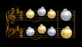Silent Night Musical Notation Baubles