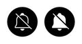 Silent notification icon vector. Mute mode button concept