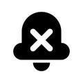 Silent notifications black glyph ui icon