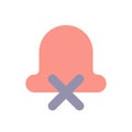 Silent notifications flat color ui icon Royalty Free Stock Photo