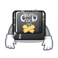 Silent num lock on a keyboard mascot