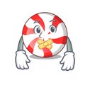 Silent peppermint candy mascot cartoon