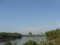 A view from the rail roadby the river Royalty Free Stock Photo