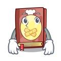 Silent recipe book on the mascot shelf Royalty Free Stock Photo