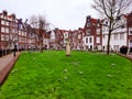 Silent and religious residential park of the beguines in amsterdam