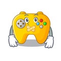 Silent retro computer game control on mascot Royalty Free Stock Photo