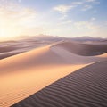Silent Sands: Serene and undisturbed sand textures, capturing the tranquility of a desert oasis