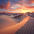 Silent Sands: Serene and undisturbed sand textures, capturing the tranquility of a desert oasis