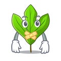 Silent sassafras leaf in the shape cartoon