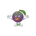 Silent star apple character in cartoon mascot