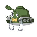Silent tank mascot cartoon style Royalty Free Stock Photo