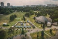 Silesia Park in Chorzow Katowice, Silesia Stadium in Chorzow Silesia Poland aerial drone photo Royalty Free Stock Photo