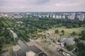 Silesia Park in Chorzow Katowice, Silesia Stadium in Chorzow Silesia Poland aerial drone photo Royalty Free Stock Photo