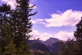 Silesia - South Poland: Beskidy Polish mountain view in the greenery against blue sky located in South Bielsko Biala