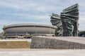 Silesian Insurgents Monument and Spodek - sports and entertainment hall.