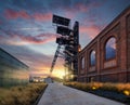 Silesian Museum during sunset.