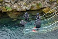 Snorkeling at Silfra rift, Iceland