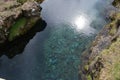 Silfra Thingvellir Park. Silfra breakdown of the tectonic plates of the Mid-Atlantic Ridge