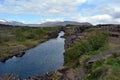 Silfra Thingvellir Park. Silfra breakdown of the tectonic plates of the Mid-Atlantic Ridge