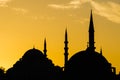 Silhouete of Mosque at sunset.