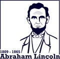 Silhouette Abraham Lincoln Royalty Free Stock Photo