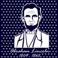 Silhouette Abraham Lincoln Royalty Free Stock Photo