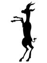 Silhouette of African antelope