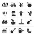Silhouette Agriculture and farming icons