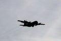 Silhouette of Air Force Cargo Airplane Royalty Free Stock Photo